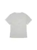 Camiseta Manga Curta Estilo Coreano Ombro Reto Bolinhas Bordado Cachorro Verão Feminino Senso de Design Emagrecedor Versátil Gola Redonda Top