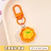 Chaveiro de resina de pastel de nata fofo para bolsa de estudante, acessórios DIY, chaveiro de comida simulada, pingente de brinquedo, pequeno presente