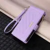 Adecuado para Samsung S26Ultra Funda de Cartera con Cremallera y Diseño de Diamantes Samsung A57 5g Funda Protectora Anticaídas para Teléfono