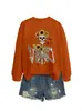 Amazon eBay sitio independiente sudadera casual de moda personalizada para mujer con diseño de esqueleto, girasol, hoja de arce, comercio exterior transfronterizo