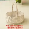 Cesta de flores tejida regalo de agradecimiento cesta de arreglo floral cesta de flores artificiales naturales hechas a mano cesta de almacenamiento de bambú ratán mimbre cesta de mano