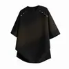 Camiseta da Moda Estilo Americano com Bordado nos Ombros para Homens, Top Casual Versátil de Manga Curta Soltinho para o Verão para Homens