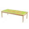 Conjunto de mesa e cadeira para jardim de infância toban madeira maciça mesa aprendizado em casa infantil Montessori multi-funcional brinquedo jogo