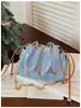 Bolsa Transversal Estilo Chinês Novo Feminina 2026 Verão Moda Bordada Tendência Balde