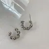 Pendientes de plata S925 pendientes pendientes 2023 nuevos pendientes diseño nicho pendientes retorcidos de diamante brillante