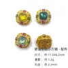 Acessórios de Prata S925 Banhada a Ouro 24K Inseridos com Pétalas de Turmalina Natural Trevo de Quatro Folhas Contas Acessórios para Pulseira DIY da Marca
