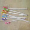 Garrafa de Água Esportiva Atacado com Canudo Ondulado, Canudo de PE, Copo com Tampa e Canudo