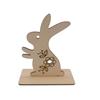 Manualidades de Pascua de madera Adornos de madera de conejo Decoraciones de escritorio Adornos de manualidades de fiesta de conejo