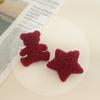 Peluche Estrella de Cinco Puntas Ropa Flor Tela Accesorios DIY Jeans Suéter Pegatina Material Pasador Accesorios para el Cabello de Niños