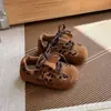 Sapatos Femininos 2026 Primavera e Outono Estampa de Leopardo Tênis Infantis Sapatos Esportivos com Solado Macio para Meninas e Meninos Casual Sapatos de Treino Alemães