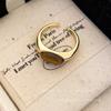 Anillo de ojo de tigre sencillo y de lujo con atmósfera ligera, de alta gama, elegante y combinable con todo.