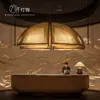 Nuevo candelabro estilo chino para restaurante, mesa de comedor, sala privada, sala de té, luz de comedor, estética estilo Song, inspirado en el Zen, vintage, hierro de diseñador de alta gama