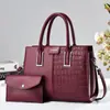 Comercio Electrónico Transfronterizo Fabricante de Bolsos para Mujer Suministro Directo Bolso Cruzado con Patrón de Cocodrilo Bolso para Madre de Mujer Diseño de Gran Capacidad Bolso para Mujer Empalmado
