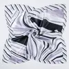 Lenço de Seda Profissional 60cm Feminino Primavera Outono Moda Clássica Versátil Lenço Listrado Comissário de Voo Banco Decoração Profissional Lenço de Pescoço