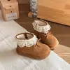 Botas de Princesa para Niñas 2025 Invierno Nuevo Estilo Coreano Botas Birkenstock Zapatos de Algodón Cálidos con Forro de Terciopelo Botas de Nieve para Bebé Niña de Invierno
