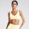 Sujetador Deportivo Cruzado de Tela Cepillada Ajustado para Mujer, Ropa Interior Deportiva para Correr y Fitness, Top Exterior para Yoga