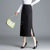 Falda ajustada de moda con abertura estilo chino, nueva falda de otoño 2026 de cintura alta adelgazante con jacquard de longitud media en nuevo estilo chino