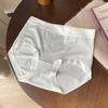 Ropa interior de otoño e invierno cepillada color crema tipo cachemir, sin costuras para mujer, de cintura media, con entrepierna de algodón antibacteriano, calzones cálidos para niñas