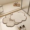 Alfombra de Baño Nube Estilo Alemán, Alfombra Fuerte Absorbente de Tierra de Diatomeas, Alfombra de Inodoro de Secado Rápido, Alfombrilla Suave para Entrada de Baño