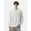Sudadera Nueva de Otoño 2026 Estilo Americano con Cuello Henley y Decoración de Botones para Hombres y Mujeres, Prenda de Manga Larga Pesada, Versátil