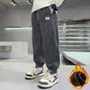 Calça de Fleece Forrada para Meninos Atacado Transfronteiriço Calça de Veludo Cotelê Infantil 2026 Outono e Inverno Calça de Moletom Casual da Moda Dropshipping
