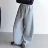 Pantalones de Chándal Casuales Nuevos de Otoño para Niñas Pantalones Largos Sueltos con Estilo Pantalones tipo Guadaña Primavera y Otoño Pantalones de Pierna Ancha con Retazos para Estudiantes
