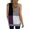 2026 Novo Site Independente da Amazon Europeu e Americano Transfronteiriço Temu Comércio Exterior Feminino Colete Sem Manga Estampado Color Block Confortável