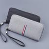 Bolso de Mano de Lona Correa de Muñeca para Hombre Bolso de Mano para Hombre Bolsa de Tela con Cremallera Correa de Transporte Billetera Larga para Hombre Tela Oxford para Hombre