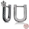 Evelle Clásico Forma de U Simple Hebilla de Oreja Cobre Platino Plateado Zirconia Moda Transfronterizo Pendientes de Venta Caliente Pendientes YIE217