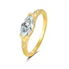 Anillo de Ojo de Diablo de Diamante Marquise de Circonita 5A de Plata de Ley S925 de Lujo Ligero Europeo y Americano para Mujeres, Venta Directa de Fábrica, Artículo Popular Transfronterizo