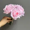 Húmedos al tacto, 5 ramos de rosas artificiales, flores artificiales para decoración del hogar y la sala de estar, capullos de rosa artificiales, accesorios para estudio fotográfico