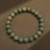 Pulsera Auténtica de Cuentas de Sándalo Verde Buda, Sándalo Natural, Pulsera con Fragancia de Sándalo Jade Argentino, Joyería para Hombres y Mujeres