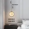 Lámpara Colgante de Mesita de Noche Ajustable Controlada por Tacto, Lámpara Colgante de Lujo Ligero para Dormitorio, Vestíbulo, Sala de Estar, Luz Decorativa de Ambiente para Pared de Fondo, Comedor