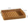 Cesta de sobremesa de frutas criativas quadradas tipo rattan Prato de frutas secas de estilo europeu prato de lanche doméstico cesta de bandeja de chá da tarde de doces