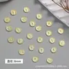 Bolsa de Dinero de Año Nuevo de Moda Accesorios para Uñas de Moneda de Cobre Aleación Metálica Lingote Dios de la Riqueza Accesorios de Decoración para Uñas de Dólar