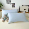 Fronha de algodão puro hipoalergênica Classe A para dormir sem roupa, alta contagem de fios 13372, estilo envelope simples, cor sólida, fronha de algodão puro bicolor