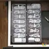 Caja Organizadora de Cables a Prueba de Polvo, Caja Organizadora de Hubs de Cables, Caja de Almacenamiento de Cables de Datos de Escritorio, Cable de Carga para Teléfono Móvil, Cable de Alimentación