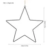 Adorno de Pentagrama Hueco de Hierro Forjado DIY Anillo de Hierro de Pentagrama Estrella de Hierro Forjado Decoración Navideña para Ventana y Puerta