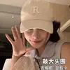Gorra de béisbol versátil de gran circunferencia para mujer, de alta gama, estiliza el rostro, ala grande, protección solar, estilo coreano, protección UV, gorra de pico de pato