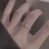 Anillo Doble Corazón para Mujer, Lujo Accesible Diseño de Nicho, Anillo Abierto de Moda y Gama Alta con Índice de Circonita