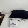 Funda de Almohada Pieza Única Estilo Ins Simple Doble Costura Todo Algodón Algodón Lavado Funda de Almohada de Algodón Puro Color Sólido 48x74cm Funda de Almohada