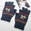 Guantes de pantalla táctil de dos dedos expuestos para hombres y mujeres, cálidos de invierno, engrosados, de lana, de medio dedo, para estudiantes, escritura, ciclismo, conducción, con fugas