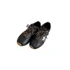 Otoño e Invierno 2025 Nuevos Zapatos de Entrenamiento Moral de Cuero Genuino Zapatos Planos para Mujer Zapatos Casuales Combinación de Colores Versátil Zapatos Deportivos Zapatos Star Forrest Gump