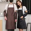 Delantal Raya Compuesta Estilo Japonés Transfronterizo con Gancho, Impermeable y Resistente al Aceite, para Personal de Meseros de Restaurante Occidental, Delantal para Adultos con Impresión Personalizada