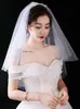 Véu de Noiva Headwear Super Fada Casamento Foto Adereços Curto Mori Véu de Noiva Licença Véu Branco Simples