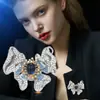 Nuevo Estilo Europeo Atmósfera de Industria Pesada Mariposa de Circonio Completo Hebilla Magnética Animal Completo Estéreo Broche Exquisito Accesorios Clásicos