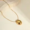 Cadena de Suéter Largo Nueva de Otoño e Invierno Transfronteriza Collar de Acero Inoxidable Chapado en Oro de 18K Diseño de Colgante Geométrico Joyería