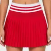 Falda de Tenis de Cintura Alta para Mujer Falda Plisada de Fitness Anti-Secado para Exteriores de Secado Rápido a Juego de Color Pantalones Cortos de Bádminton para Correr