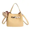 Bolso Cubo Cesta de Verduras para Mujer Otoño e Invierno Nuevo Nicho Versátil Moda Bolso de Mano Retro para Viajar al Trabajo Bolso de Hombro Cruzado