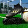 Nuevos zapatos de fútbol F50 sin costuras de punto volador transfronterizos para hombre, de caña alta para mujer estudiante, con tacos largos para césped, competición, entrenamiento, zapatos deportivos